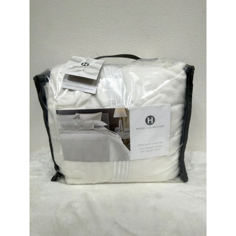 Hotel Collection Linea 680 Thread Count Supima KING Duvet Cover + 2 KING Shams